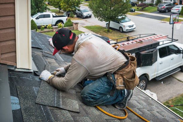 Professional Roof Inspection technician working in Amherst, WI